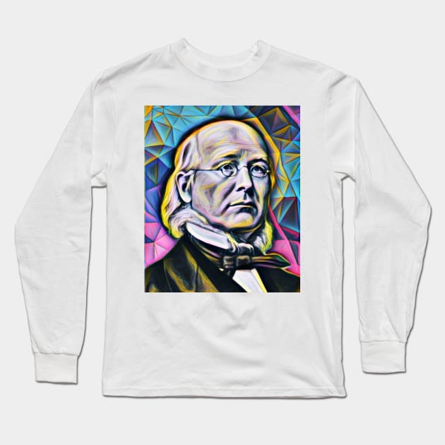 Horace Greeley Portrait | Horace Greeley Artwork 2 Long Sleeve T-Shirt by JustLit